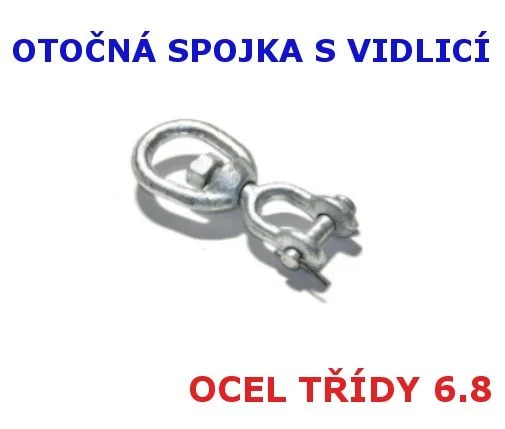 Otočné oko + vidlice - spojka pro řetěz, G-403 - M6 - nosnost 200 kg, žárový zinek Koupit Online