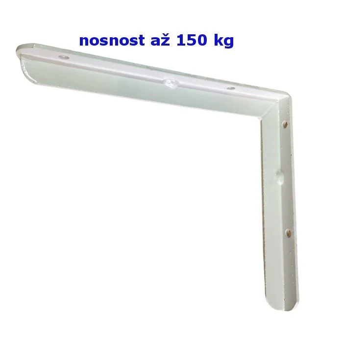 Expresní Doručení Policová podpěra - konzole 250 x 300 mm, vyztužená - profil T - nosnost 150 kg, bílá
