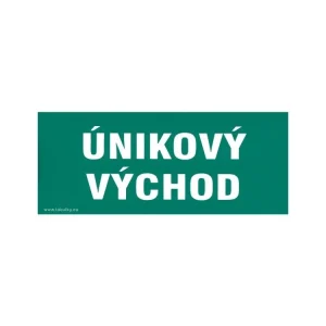 Výprodej Únikový východ 210x87mm - samolepka